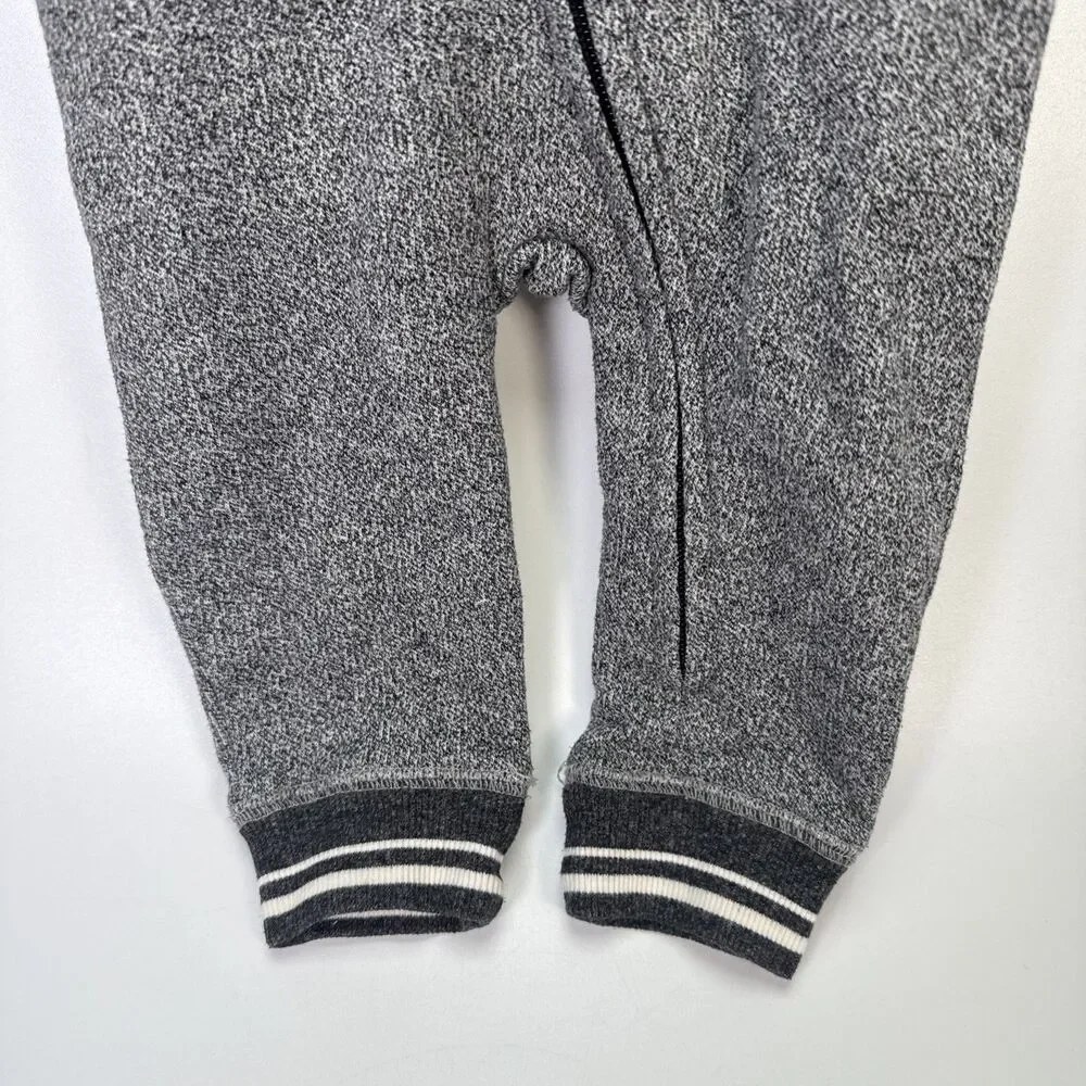 Hatley Heritage One Piece Zipped Baby Romper Bear Gray Hoodie 3-6 Month